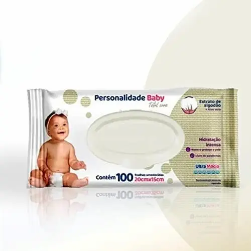Toalhas umedecidas Personalidade Baby c/ 100 un.